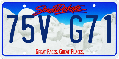 SD license plate 75VG71