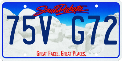 SD license plate 75VG72