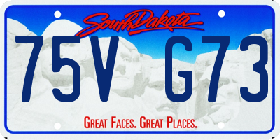 SD license plate 75VG73