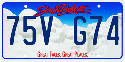 SD license plate 75VG74