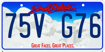 SD license plate 75VG76