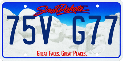 SD license plate 75VG77