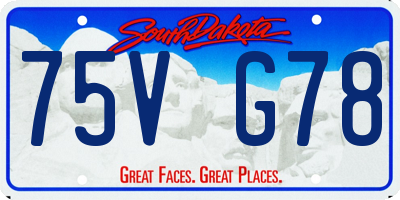 SD license plate 75VG78