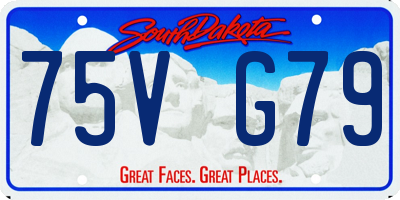 SD license plate 75VG79