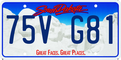 SD license plate 75VG81