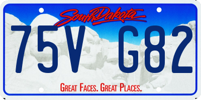 SD license plate 75VG82