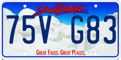 SD license plate 75VG83