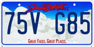SD license plate 75VG85