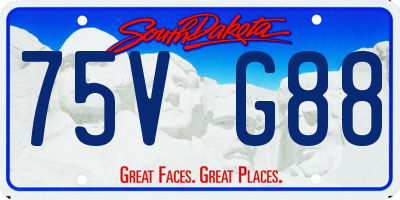 SD license plate 75VG88