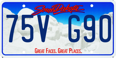 SD license plate 75VG90