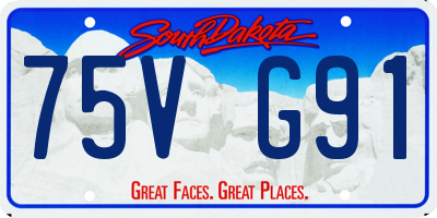 SD license plate 75VG91