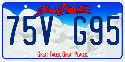 SD license plate 75VG95