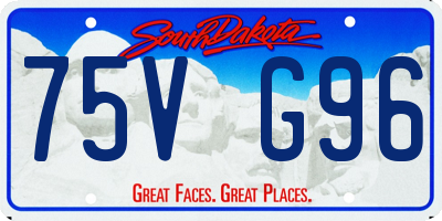 SD license plate 75VG96