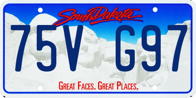 SD license plate 75VG97