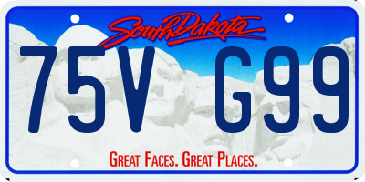 SD license plate 75VG99