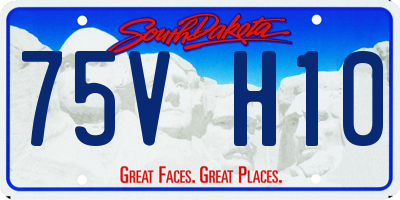 SD license plate 75VH10