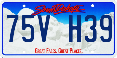 SD license plate 75VH39