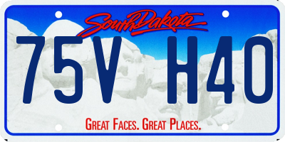 SD license plate 75VH40