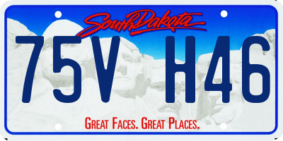 SD license plate 75VH46