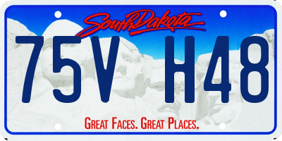 SD license plate 75VH48