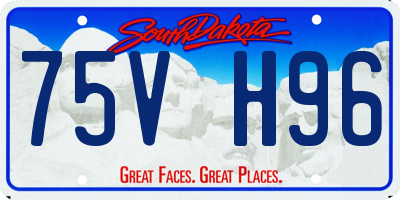 SD license plate 75VH96
