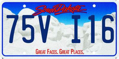 SD license plate 75VI16