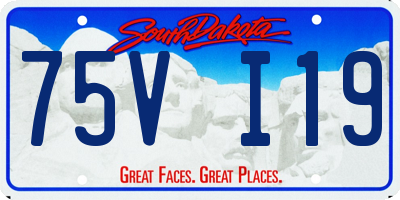 SD license plate 75VI19