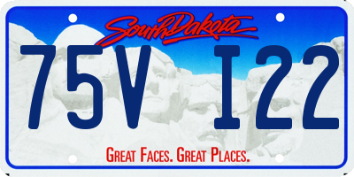 SD license plate 75VI22