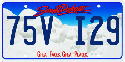 SD license plate 75VI29