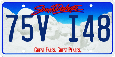 SD license plate 75VI48