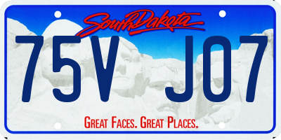SD license plate 75VJ07