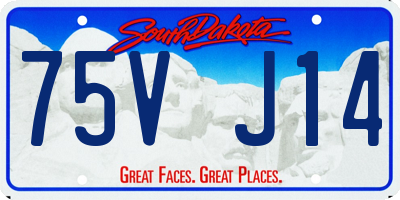 SD license plate 75VJ14