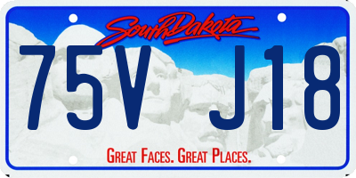 SD license plate 75VJ18