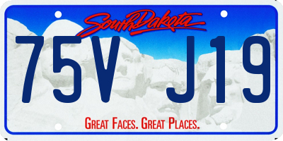 SD license plate 75VJ19