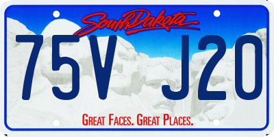 SD license plate 75VJ20