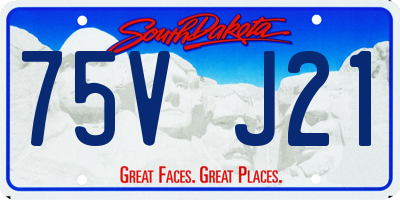 SD license plate 75VJ21