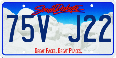SD license plate 75VJ22