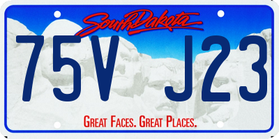 SD license plate 75VJ23