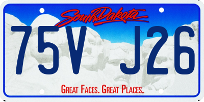 SD license plate 75VJ26