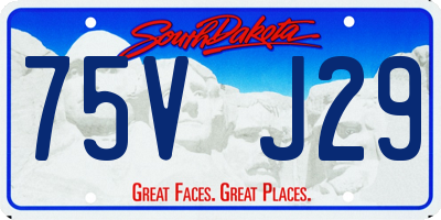 SD license plate 75VJ29