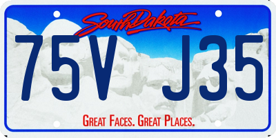 SD license plate 75VJ35
