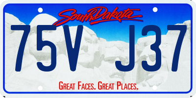 SD license plate 75VJ37