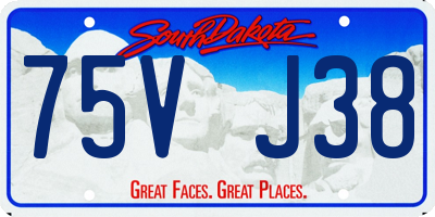 SD license plate 75VJ38