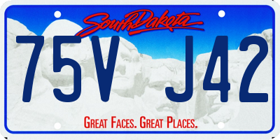 SD license plate 75VJ42