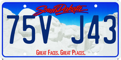 SD license plate 75VJ43
