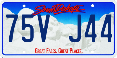 SD license plate 75VJ44