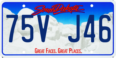 SD license plate 75VJ46