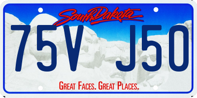 SD license plate 75VJ50