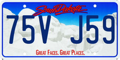 SD license plate 75VJ59