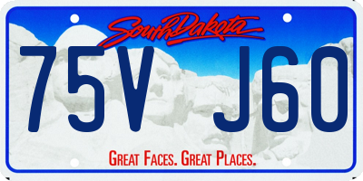SD license plate 75VJ60